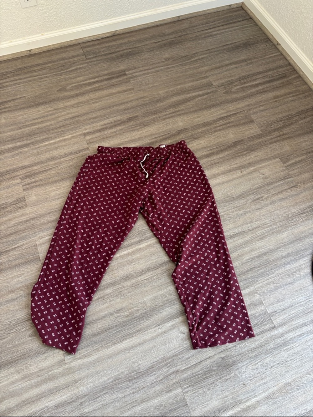 Calvin Klein Maroon Printed Lounge Pants